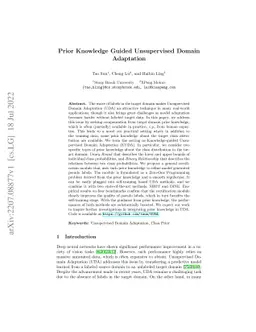 Prior Knowledge Guided Unsupervised Domain Adaptation