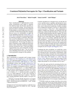 Consistent Polyhedral Surrogates for Top-$k$ Classification and Variants