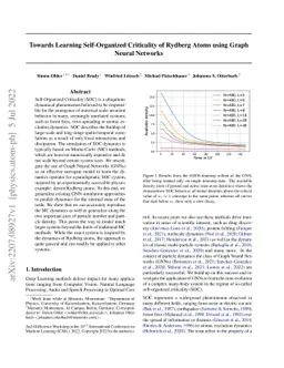 Towards Learning Self-Organized Criticality of Rydberg Atoms using Graph
  Neural Networks
