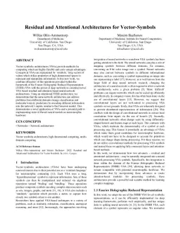 Residual and Attentional Architectures for Vector-Symbols
