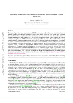 Enhancing Space-time Video Super-resolution via Spatial-temporal Feature
  Interaction