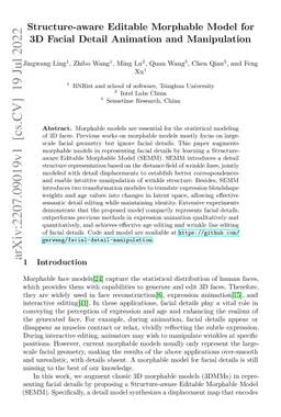 Structure-aware Editable Morphable Model for 3D Facial Detail Animation
  and Manipulation