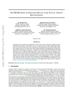 SS-MFAR : Semi-supervised Multi-task Facial Affect Recognition