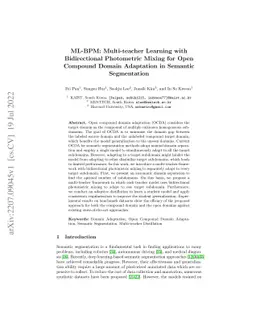 ML-BPM: Multi-teacher Learning with Bidirectional Photometric Mixing for
  Open Compound Domain Adaptation in Semantic Segmentation