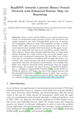 RepBNN: towards a precise Binary Neural Network with Enhanced Feature
  Map via Repeating