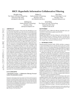 HICF: Hyperbolic Informative Collaborative Filtering