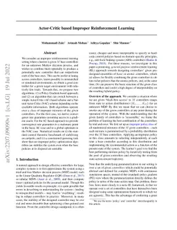 Actor-Critic based Improper Reinforcement Learning