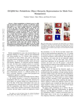 DUQIM-Net: Probabilistic Object Hierarchy Representation for Multi-View
  Manipulation