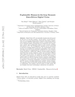 Explainable Human-in-the-loop Dynamic Data-Driven Digital Twins