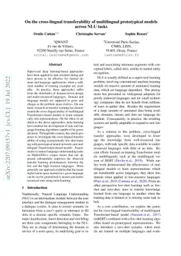On the cross-lingual transferability of multilingual prototypical models
  across NLU tasks