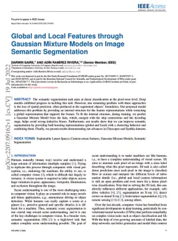 Global and Local Features through Gaussian Mixture Models on Image
  Semantic Segmentation