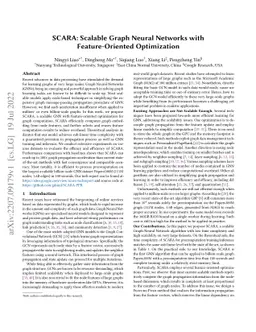 SCARA: Scalable Graph Neural Networks with Feature-Oriented Optimization