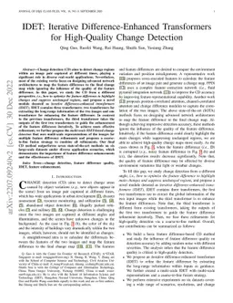 IDET: Iterative Difference-Enhanced Transformers for High-Quality Change
  Detection