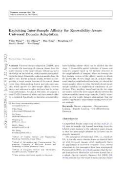Exploiting Inter-Sample Affinity for Knowability-Aware Universal Domain
  Adaptation