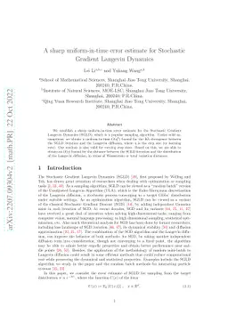 A sharp uniform-in-time error estimate for Stochastic Gradient Langevin Dynamics