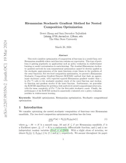 Riemannian Stochastic Gradient Method for Nested Composition
  Optimization