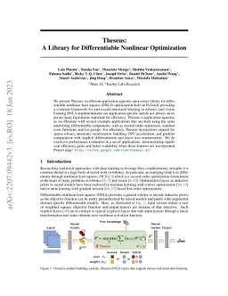 Theseus: A Library for Differentiable Nonlinear Optimization