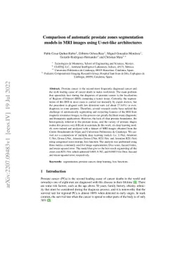 Comparison of automatic prostate zones segmentation models in MRI images
  using U-net-like architectures