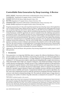 Controllable Data Generation by Deep Learning: A Review