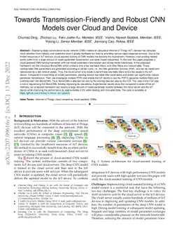 Towards Transmission-Friendly and Robust CNN Models over Cloud and
  Device