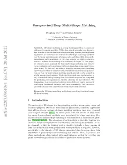 Unsupervised Deep Multi-Shape Matching
