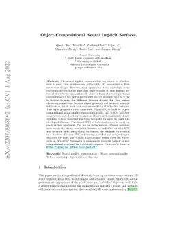 Object-Compositional Neural Implicit Surfaces