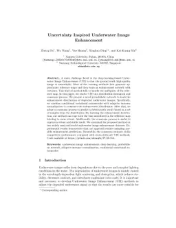 Uncertainty Inspired Underwater Image Enhancement