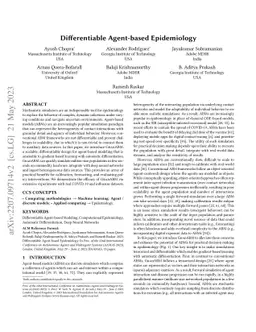 Differentiable Agent-based Epidemiology