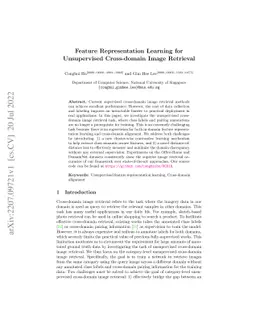 Feature Representation Learning for Unsupervised Cross-domain Image
  Retrieval