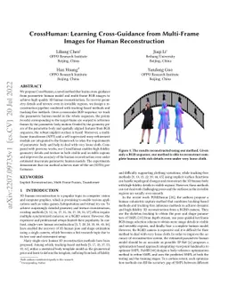 CrossHuman: Learning Cross-Guidance from Multi-Frame Images for Human
  Reconstruction