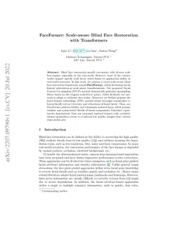 FaceFormer: Scale-aware Blind Face Restoration with Transformers