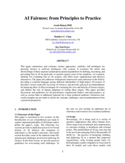 AI Fairness: from Principles to Practice