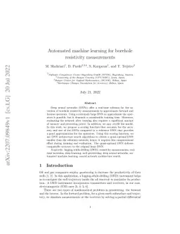 Automated machine learning for borehole resistivity measurements