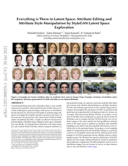 Everything is There in Latent Space: Attribute Editing and Attribute
  Style Manipulation by StyleGAN Latent Space Exploration