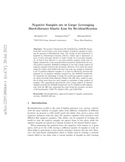 Negative Samples are at Large: Leveraging Hard-distance Elastic Loss for
  Re-identification