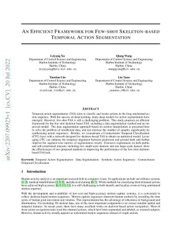 An Efficient Framework for Few-shot Skeleton-based Temporal Action
  Segmentation