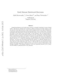 Fault-Tolerant Distributed Directories