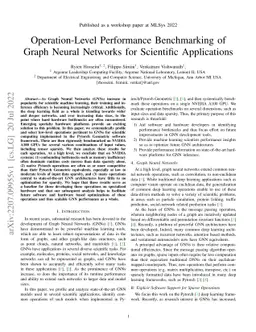 Operation-Level Performance Benchmarking of Graph Neural Networks for
  Scientific Applications