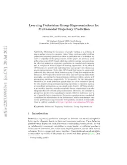 Learning Pedestrian Group Representations for Multi-modal Trajectory
  Prediction