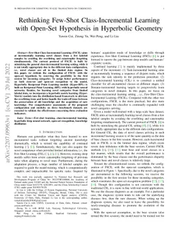 Rethinking Few-Shot Class-Incremental Learning with Open-Set Hypothesis
  in Hyperbolic Geometry