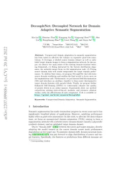 DecoupleNet: Decoupled Network for Domain Adaptive Semantic Segmentation