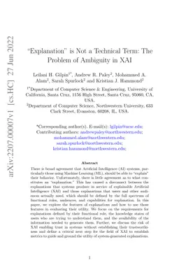 "Explanation" is Not a Technical Term: The Problem of Ambiguity in XAI