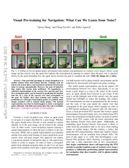 Visual Pre-training for Navigation: What Can We Learn from Noise?