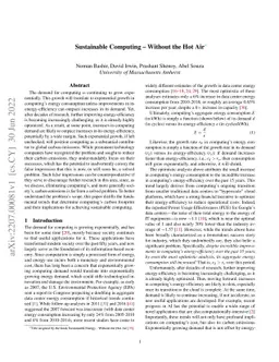 Sustainable Computing -- Without the Hot Air