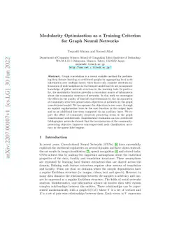 Modularity Optimization as a Training Criterion for Graph Neural
  Networks