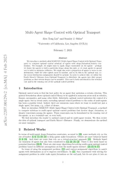 Multi-Agent Shape Control with Optimal Transport