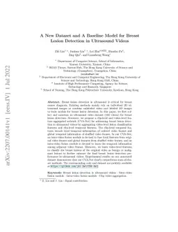 A New Dataset and A Baseline Model for Breast Lesion Detection in
  Ultrasound Videos