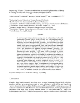 Improving Disease Classification Performance and Explainability of Deep
  Learning Models in Radiology with Heatmap Generators