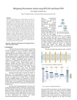 Mitigating Presentation Attack using DCGAN and Deep CNN