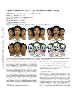 Neural Parameterization for Dynamic Human Head Editing